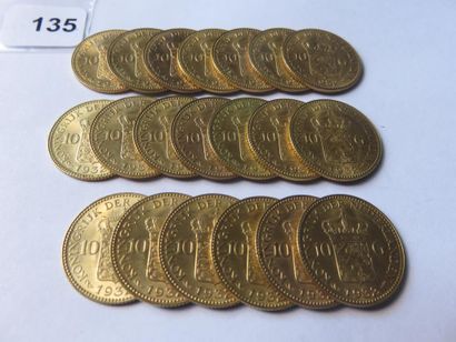 Gold coins - Netherlands - Lot of 20 x 10...