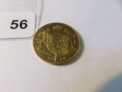 Gold coin - Belgium - 20 Francs Albert I...