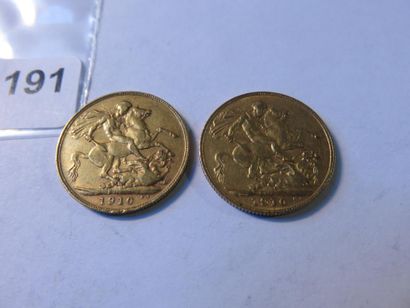 Gold Coins - Australia - Lot of 2 x Sovereign...