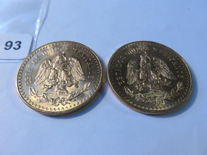 Gold coins - Mexico - Lot of 2 x 50 Pesos...