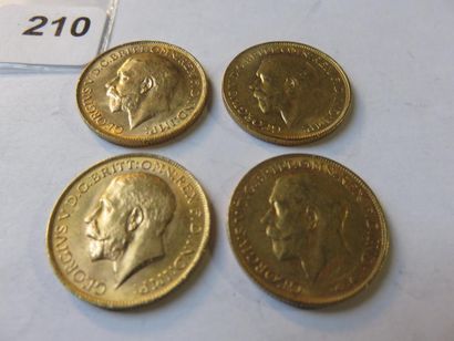 Monnaies or - Australie - Lot de 4 x Souverain...