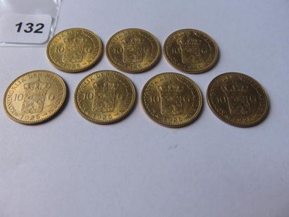 Gold coins - Netherlands - Lot of 7 x 10...