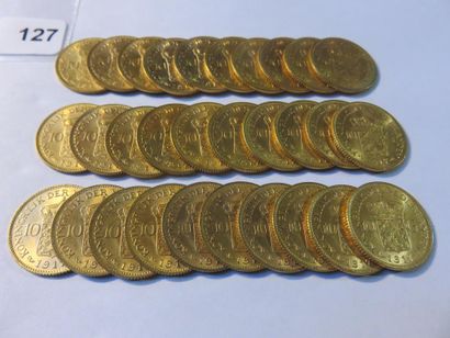 Gold coins - Netherlands - Lot of 30 x 10...