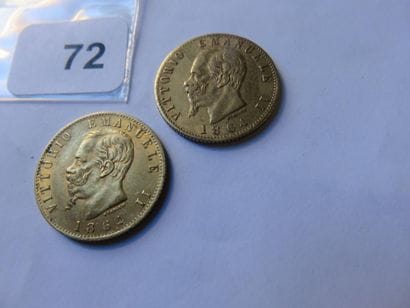 Gold coins - Italy - Lot of 2 x 20 Lire Victor...