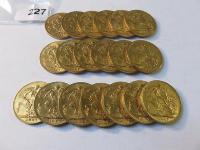Monnaies or - Afrique du Sud - Lot de 19...
