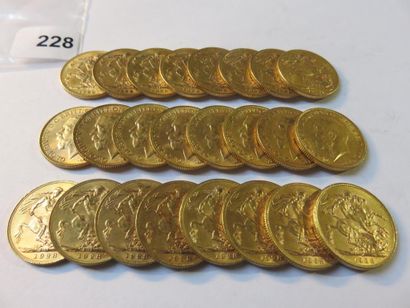 Monnaies or - Afrique du Sud - Lot de 24...