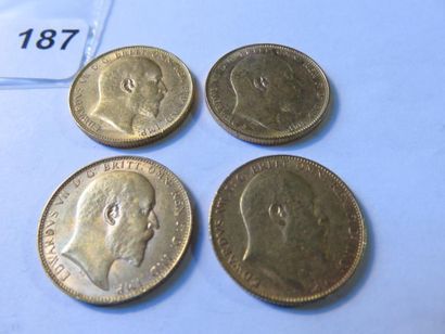 Gold Coins - Australia - Lot of 4 x Sovereign...