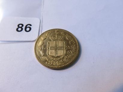 Gold coin - Italy - 20 Lire Umberto I 1891...