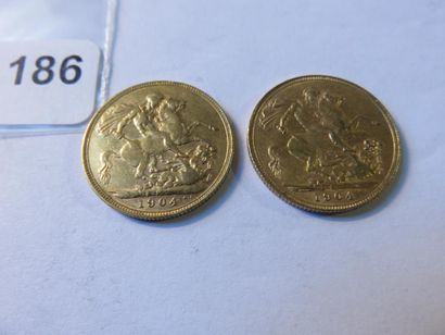 Gold Coins - Australia - Lot of 2 x Sovereign...