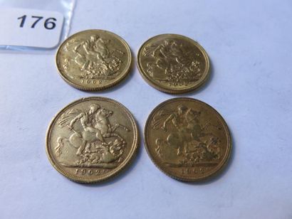 Gold Coins - Australia - Lot of 4 x Sovereign...