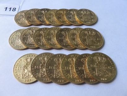 Gold coins - Netherlands - Lot of 20 x 10...