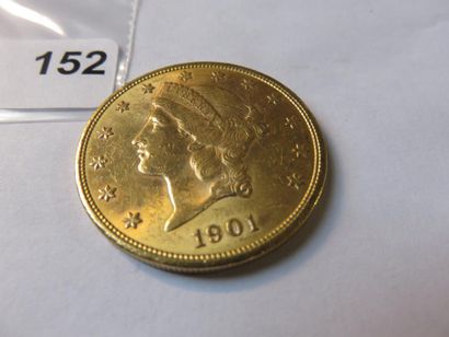Gold coin - USA - 20 Dollars Liberty crowned...
