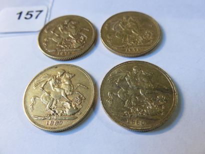 Gold Coins - United Kingdom - Lot of 4 x...
