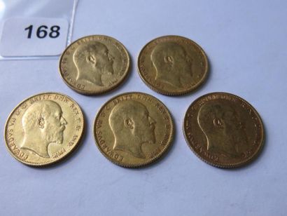 Gold coins - United Kingdom - Lot of 5 x...