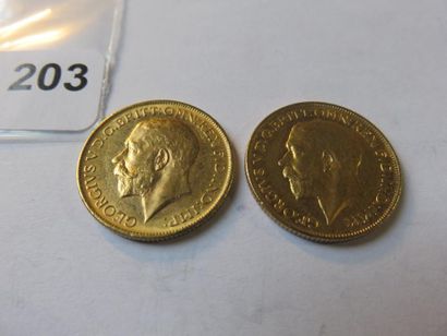 Monnaies or - Australie - Lot de 2 x Souverain...
