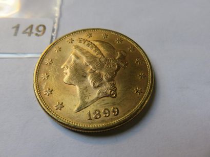 Gold coin - USA - 20 Dollars Liberty crowned...