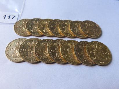Gold coins - Netherlands - Lot of 14 x 10...