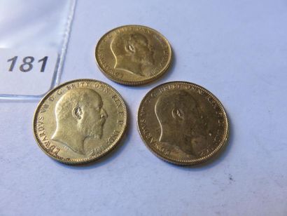 Gold Coins - Australia - Lot of 3 x Sovereign...