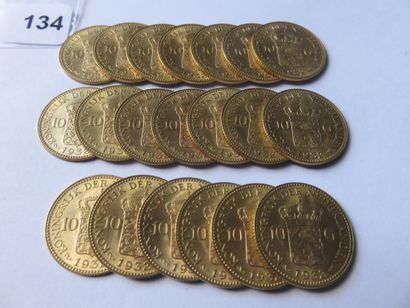 Gold coins - Netherlands - Lot of 20 x 10...