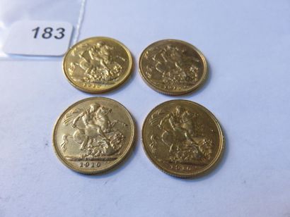 Gold Coins - Australia - Lot of 4 x Sovereign...