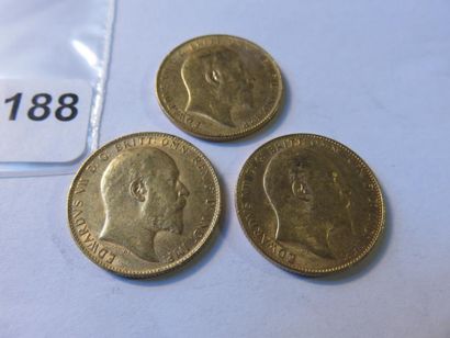 Gold Coins - Australia - Lot of 3 x Sovereign...