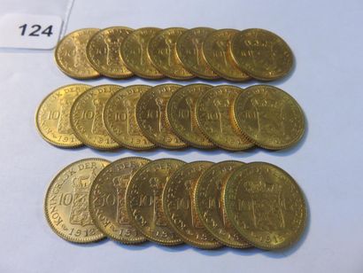 Gold coins - Netherlands - Lot of 20 x 10...