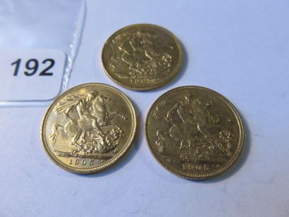 Gold Coins - Australia - Lot of 3 x Sovereign...