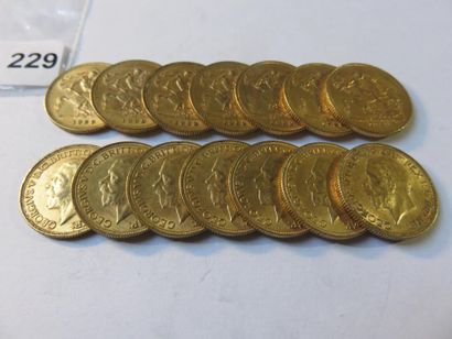 Monnaies or - Afrique du Sud - Lot de 14...