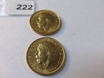Monnaies or - Australie - Lot de 2 x Souverain...