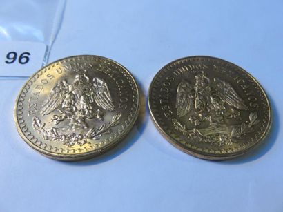 Gold coins - Mexico - Lot of 2 x 50 Pesos...