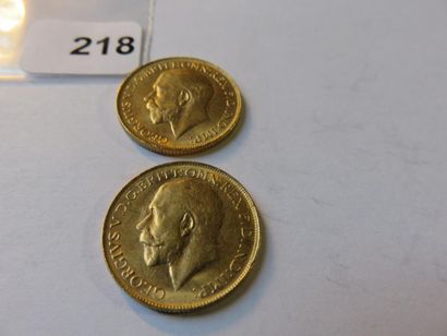 Monnaies or - Australie - Lot de 2 x Souverain...