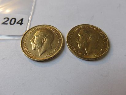 Monnaies or - Australie - Lot de 2 x Souverain...