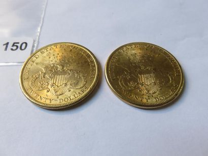Gold coins - USA - Lot of 2 x 20 Dollars...