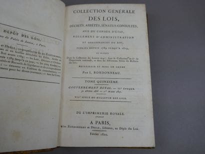 Rondonneau L. - Collection générale des lois,...