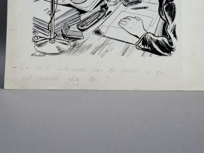 JOUBERT (Pierre) - Original drawing in Indian...