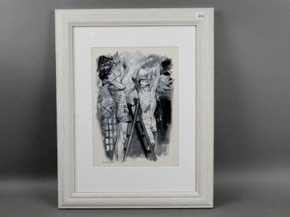JOUBERT (Pierre) - Original drawing with...