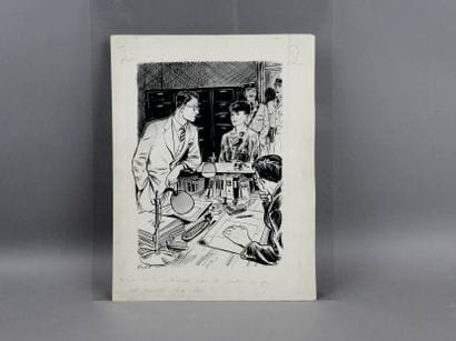 JOUBERT (Pierre) - Original drawing in Indian...