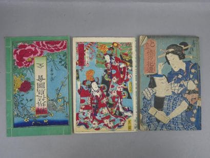 Anonymous - 3 volumes in-12 Japanese stapled,...