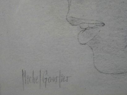 GOURLIER (Michel) - Original drawing in pencil...