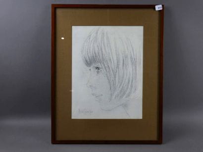 GOURLIER (Michel) - Original drawing in pencil...