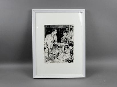 JOUBERT (Pierre) - Original drawing in Indian...