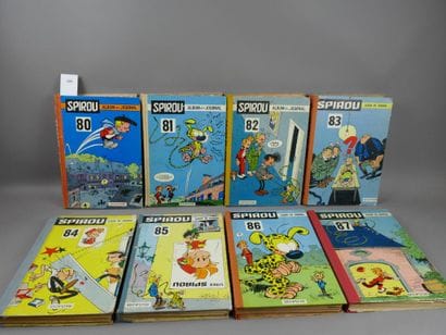 SPIROU BINDINGS 1961/1962 - Nos. 80 to 87...