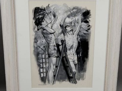 JOUBERT (Pierre) - Original drawing with...