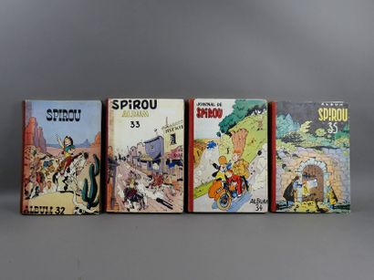 SPIROU BINDINGS 1950 - Nos. 32, 33, 34 and...