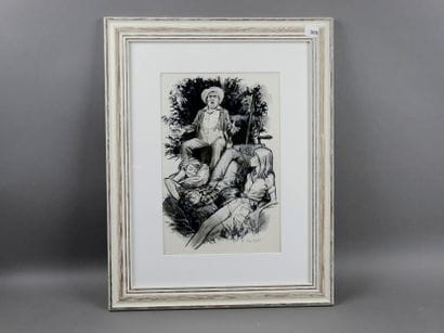 JOUBERT (Pierre) - Original drawing in Indian...
