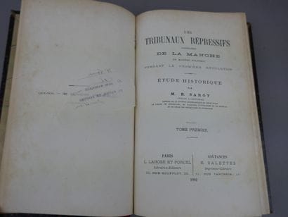 Sarot Emile - Les tribunaux répressifs ordinaires...