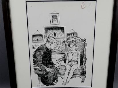 JOUBERT (Pierre) - Original ink drawing signed...