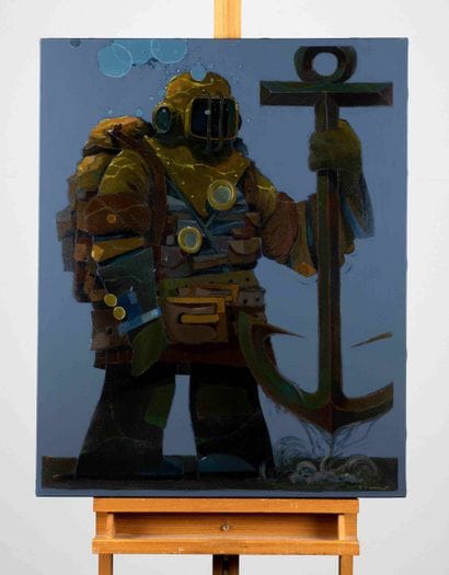 BIMS
No Parking, 2023. 
Acrylique et pastel...