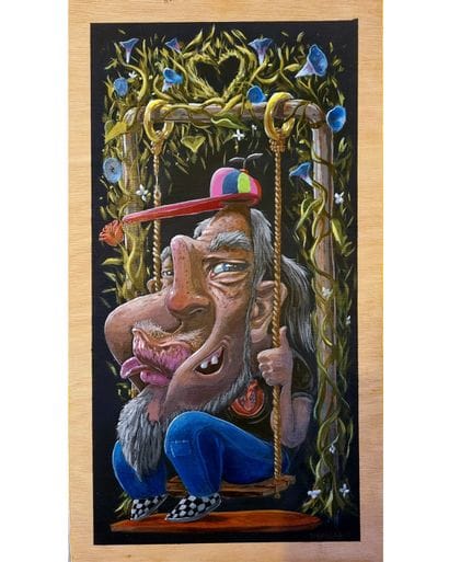 BRINK René
Ups and Downs, 2021. 
Acrylique...