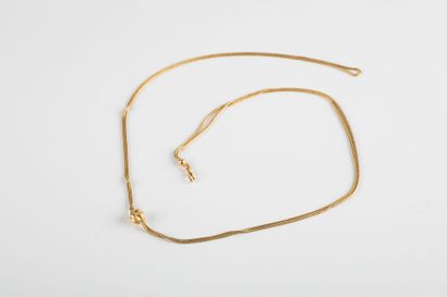 Watch chain in yellow gold, round serpentine...
